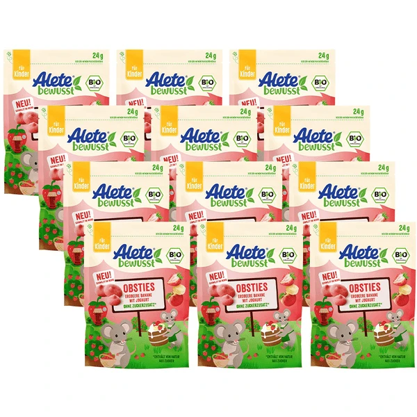 Alete Bio Obsties Erdbeere Banane Mit Joghurt 12x 24 G Ab 3 Jahren 1 Alete Bio Obsties Erdbeere Banane Mit Joghurt 12x 24 G Ab 3 Jahren