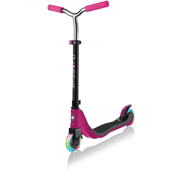 GLOBBER Scooter FLOW 125 LIGHTS Ruby Pink-grau, Mit Leuchtrollen 1 GLOBBER Scooter FLOW 125 LIGHTS Ruby Pink-grau, Mit Leuchtrollen