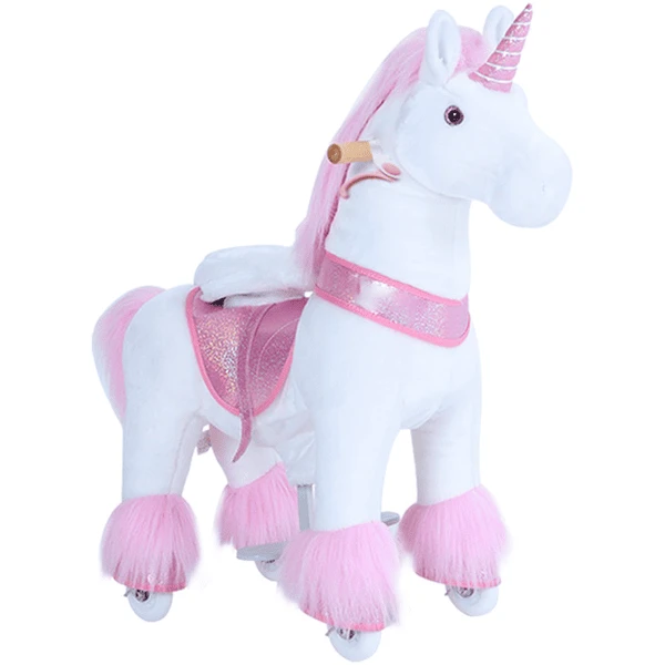 PonyCycle® Pink Unicorn Mit Bremse - Klein 1 PonyCycle® Pink Unicorn Mit Bremse - Klein