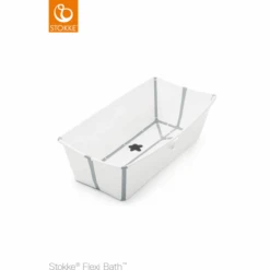 STOKKE® Badewanne Flexi Bath XL™ Extra Groß Weiß Mit Hitzeempfindlichem Stöpsel Ab Der Geburt