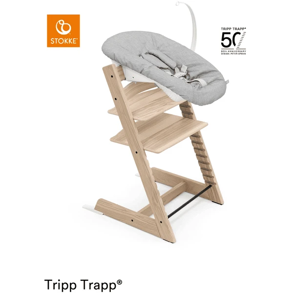 STOKKE® Tripp Trapp® Hochstuhl 50 Jahre Limited Edition Esche Inkl. Newborn Set™ Grey 1 STOKKE® Tripp Trapp® Hochstuhl 50 Jahre Limited Edition Esche Inkl. Newborn Set™ Grey